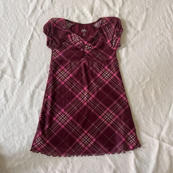 Justice Other - Justice Girls Plaid Dress With Scrunched Front Size XS